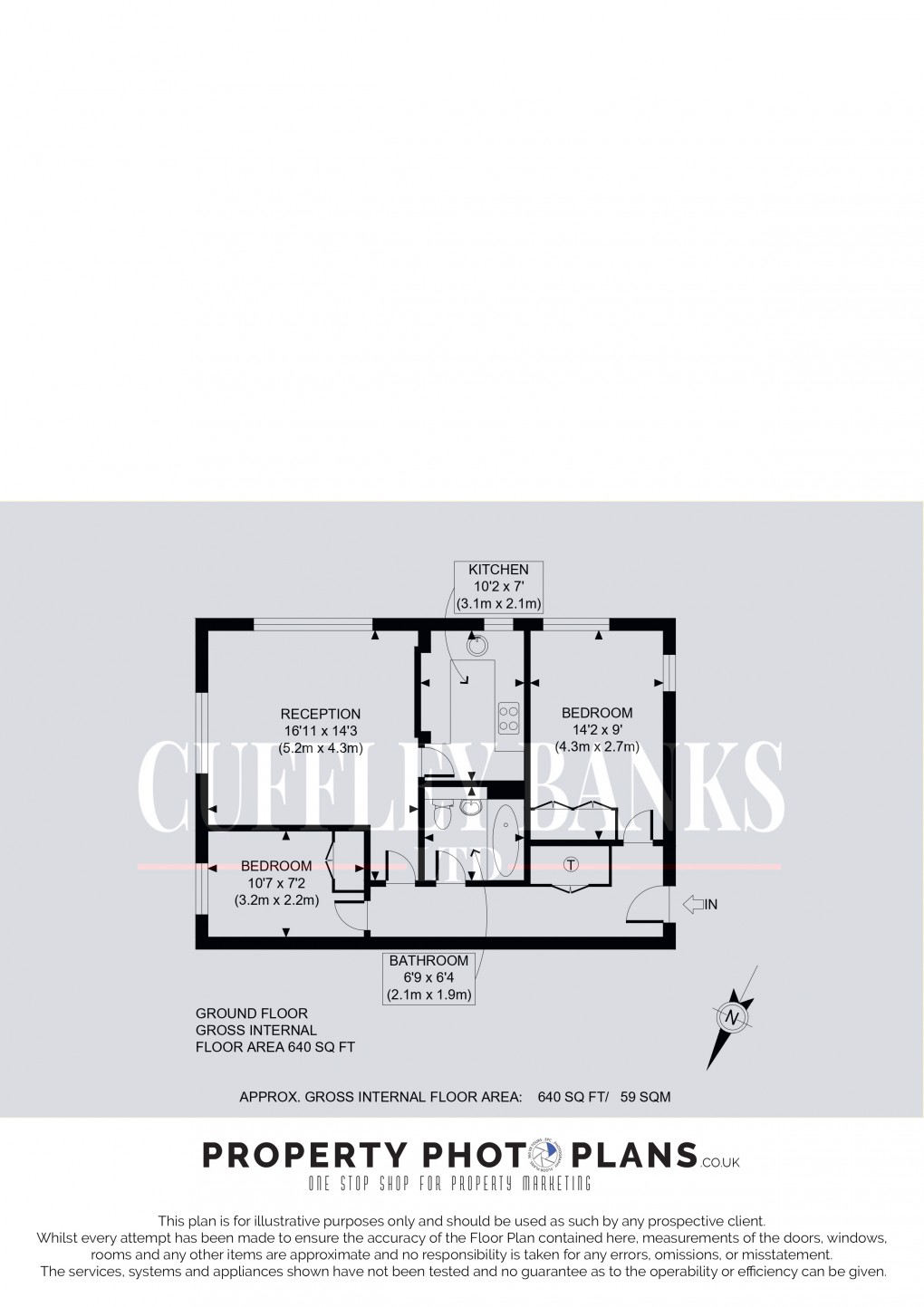 Floorplan for Vicars Bridge Close, Wembley, Middlesex
