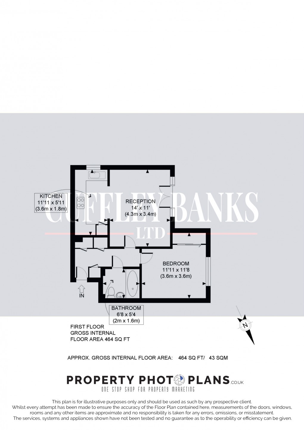 Floorplan for Gilbert White Close, Perivale, Middlesex