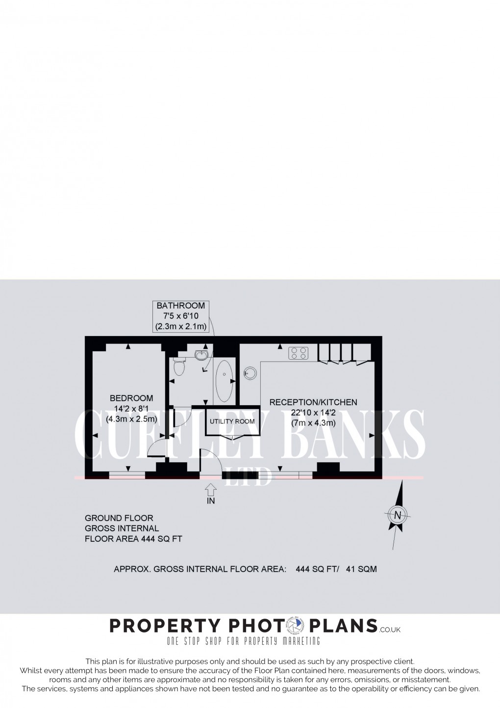 Floorplan for Carlyon Road, 1a Carlyon Road, Wembley, Middlesex